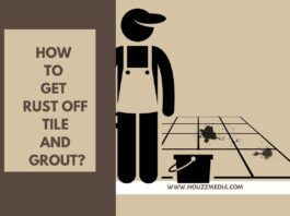 how to get rust off tile and grout